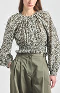 Derek Lam 10 Crosby Charlee Clover Print Woven Shirt