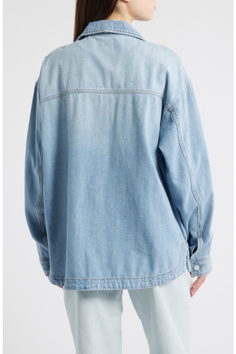 Oversize Denim Shirt, Alternate, color, LIGHT WASH