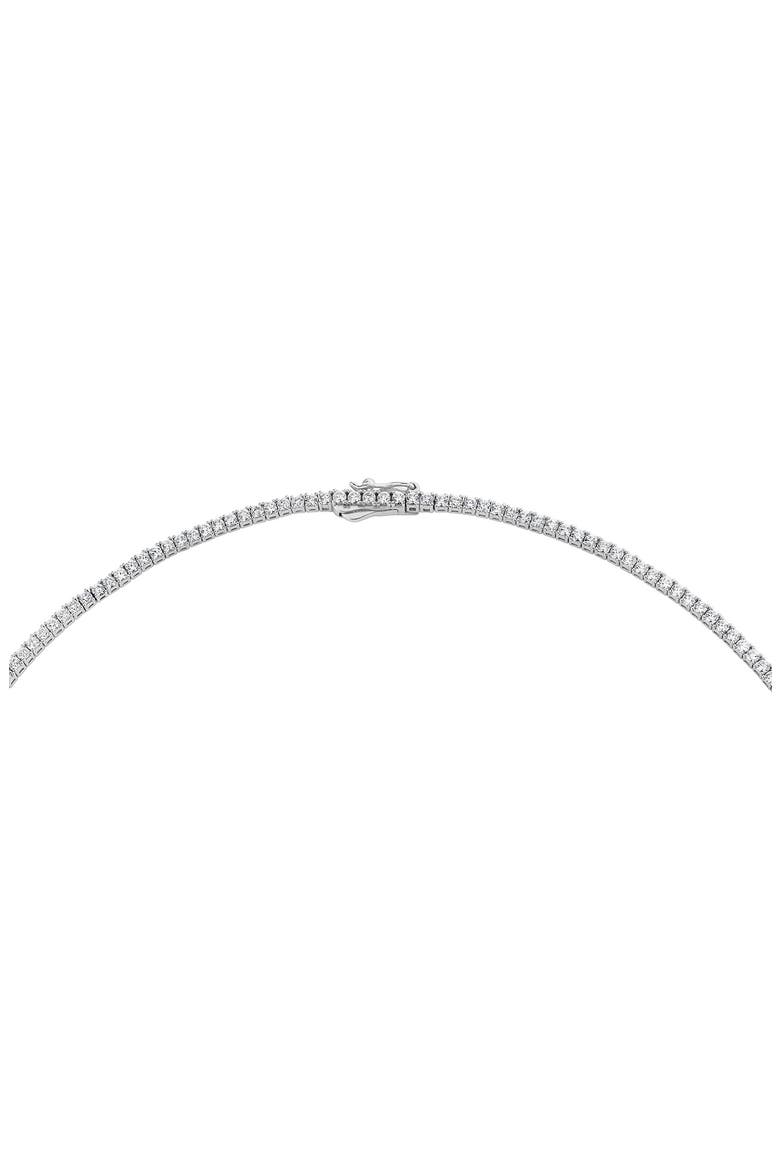 Round Cubic Zirconia Tennis Necklace, Alternate, color, PURE PLATINUM/ CLEAR STONE