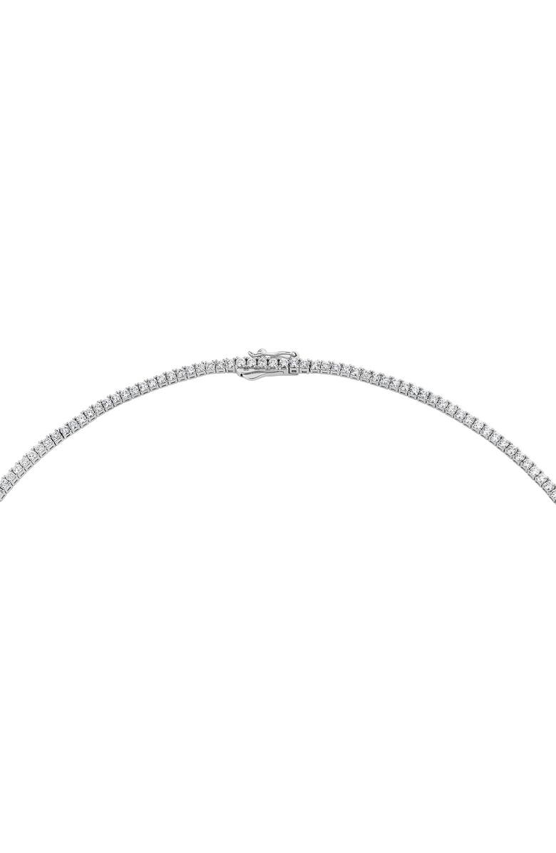 Crislu Round Cubic Zirconia Tennis Necklace, Alternate, color, Pure Platinum/ Clear Stone