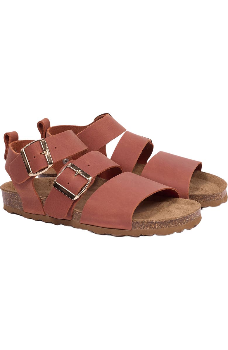 Celtic & Co. Triple Strap Sandal, Main, color, Cognac