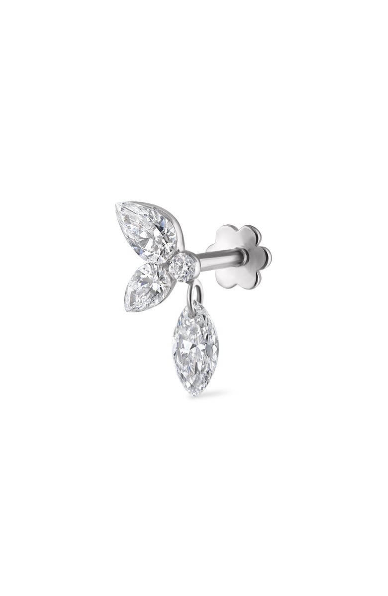 MARIA TASH Grand Diamond Echo Single Threaded Stud Earring, Main, color, 