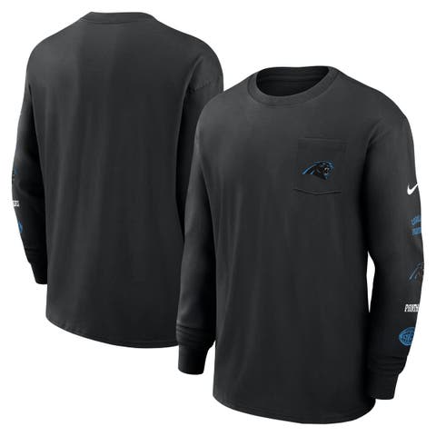 Men's Nike Black Carolina Panthers Rewind Heavy Max90 Pocket Long Sleeve T-Shirt