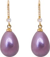 SAACHI Faux Pearl Crystal Dangle Earrings