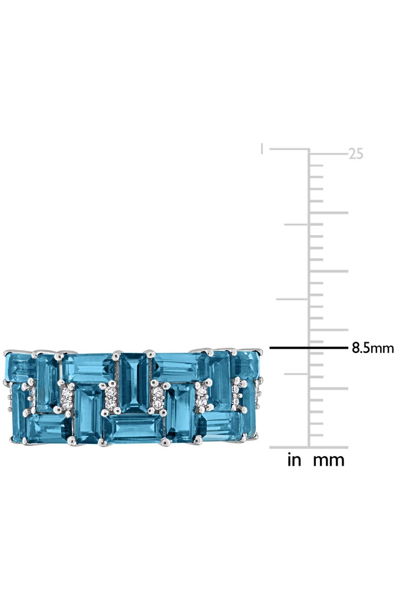 Julianna B. Blue Topaz & Diamond Eternity Band 10k, Alternate, color, 