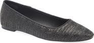 Tahari Faux Raffia Ballerina Flat