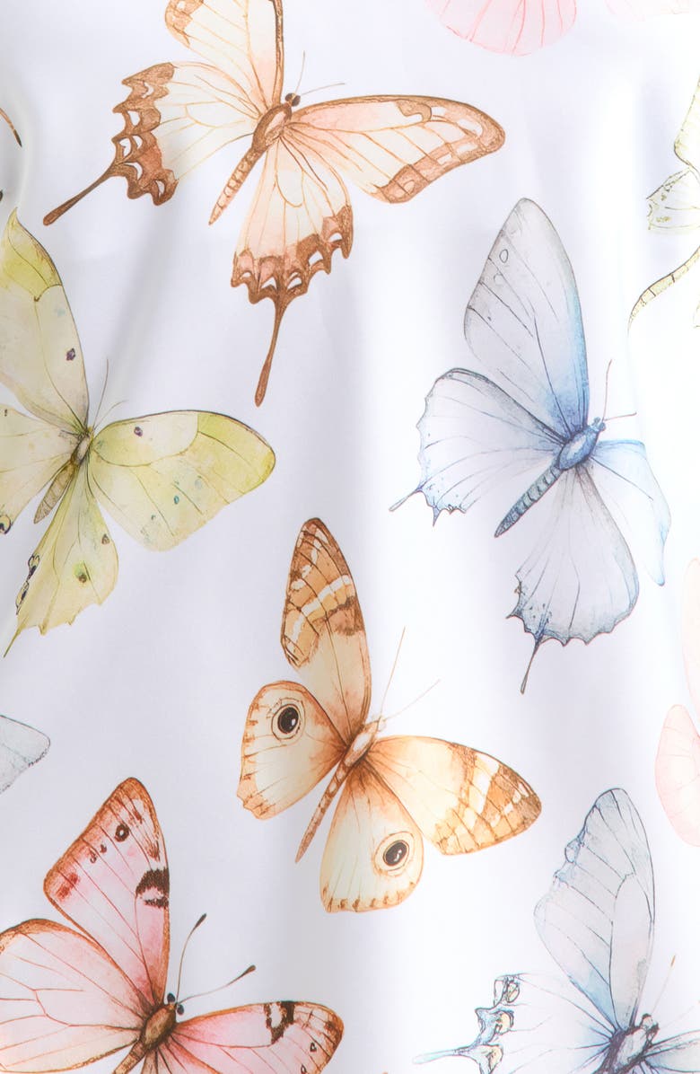KILO BRAVA Butterfly Satin Slip, Alternate, color, Pastel Wings