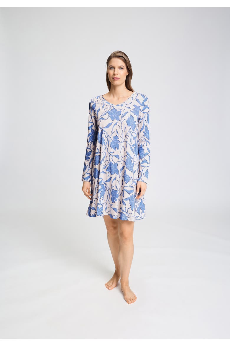Sleep And Lounge Tencel and Cotton Nightgown, Alternate, color, Graceful Forms