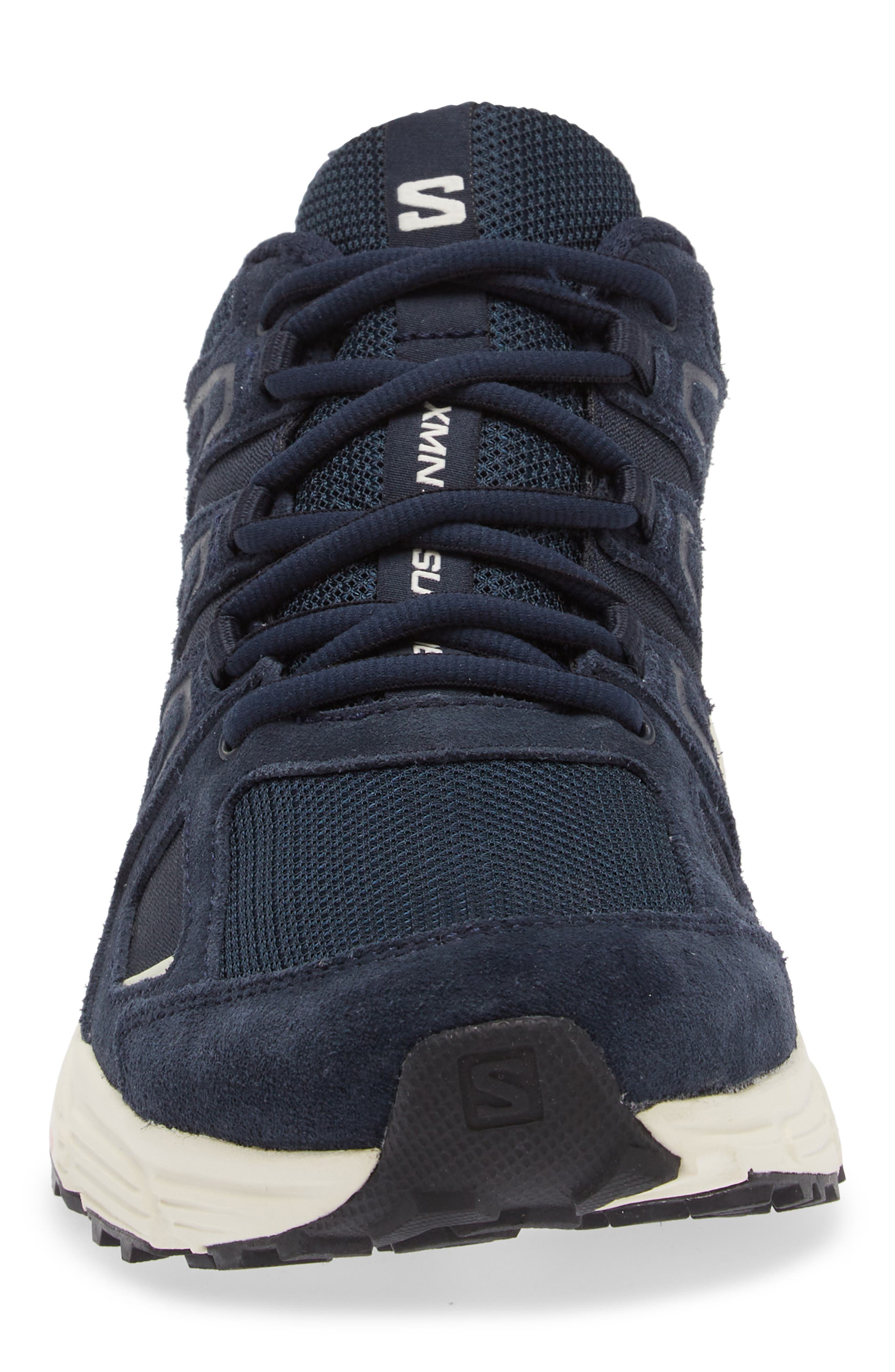 Salomon Gender Inclusive X-Mission 4 Sneaker, Alternate, color, Carbon/ Vanilla/ Aloe Wash