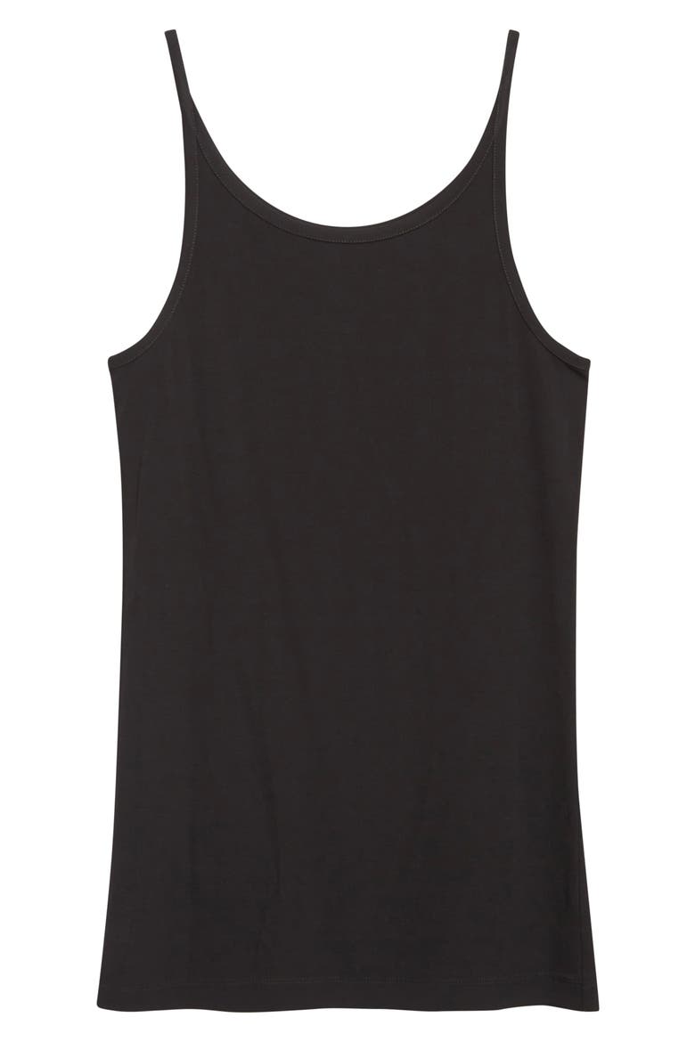 Fluid Scoop Neck Jersey Tank, Alternate, color, BLACK