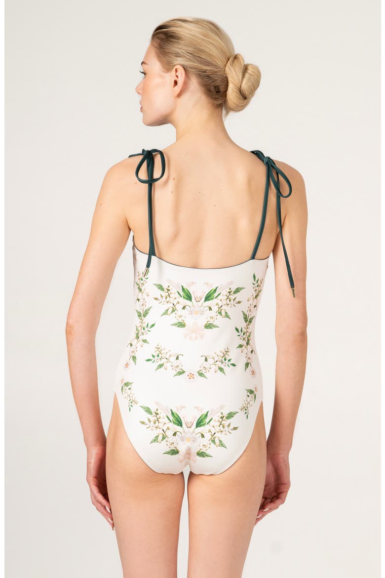 Lily Garden Reversible One Piece Swimsuit, Alternate, color, Green