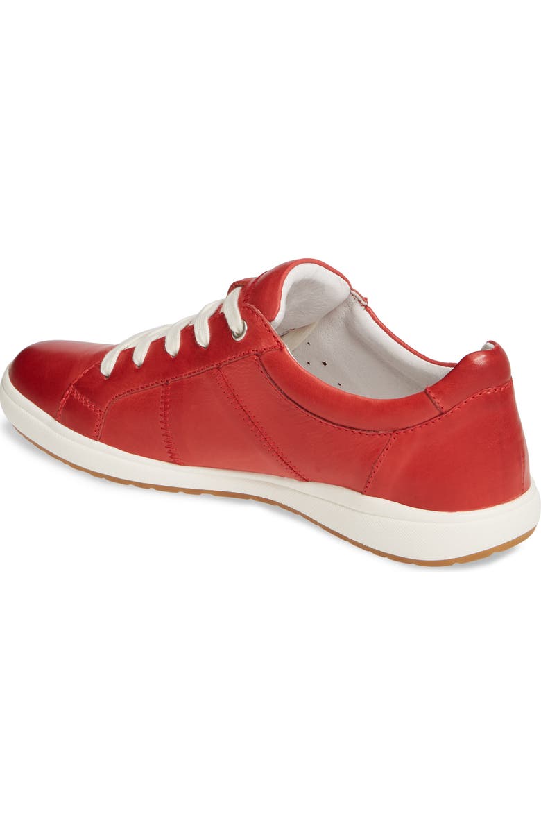 Josef Seibel Caren 01 Sneaker, Alternate, color, Red Leather