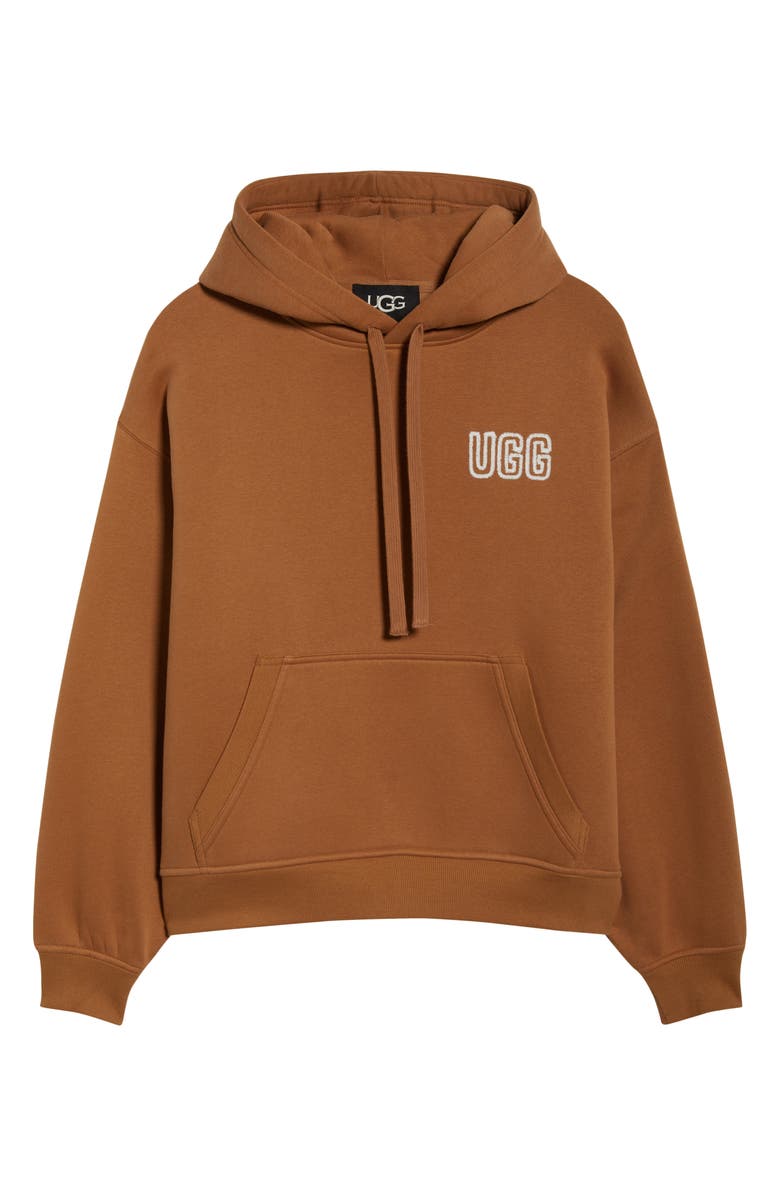 UGG<sup>®</sup> Logo Hoodie, Alternate, color, Chestnut