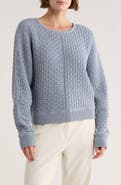 ELIE ELIE TAHARI Textured Dolman Sleeve Cotton Sweater