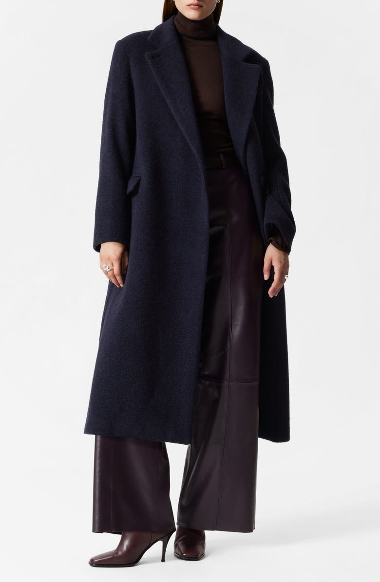 & Other Stories Longline Wool Blend Coat, Main, color, 