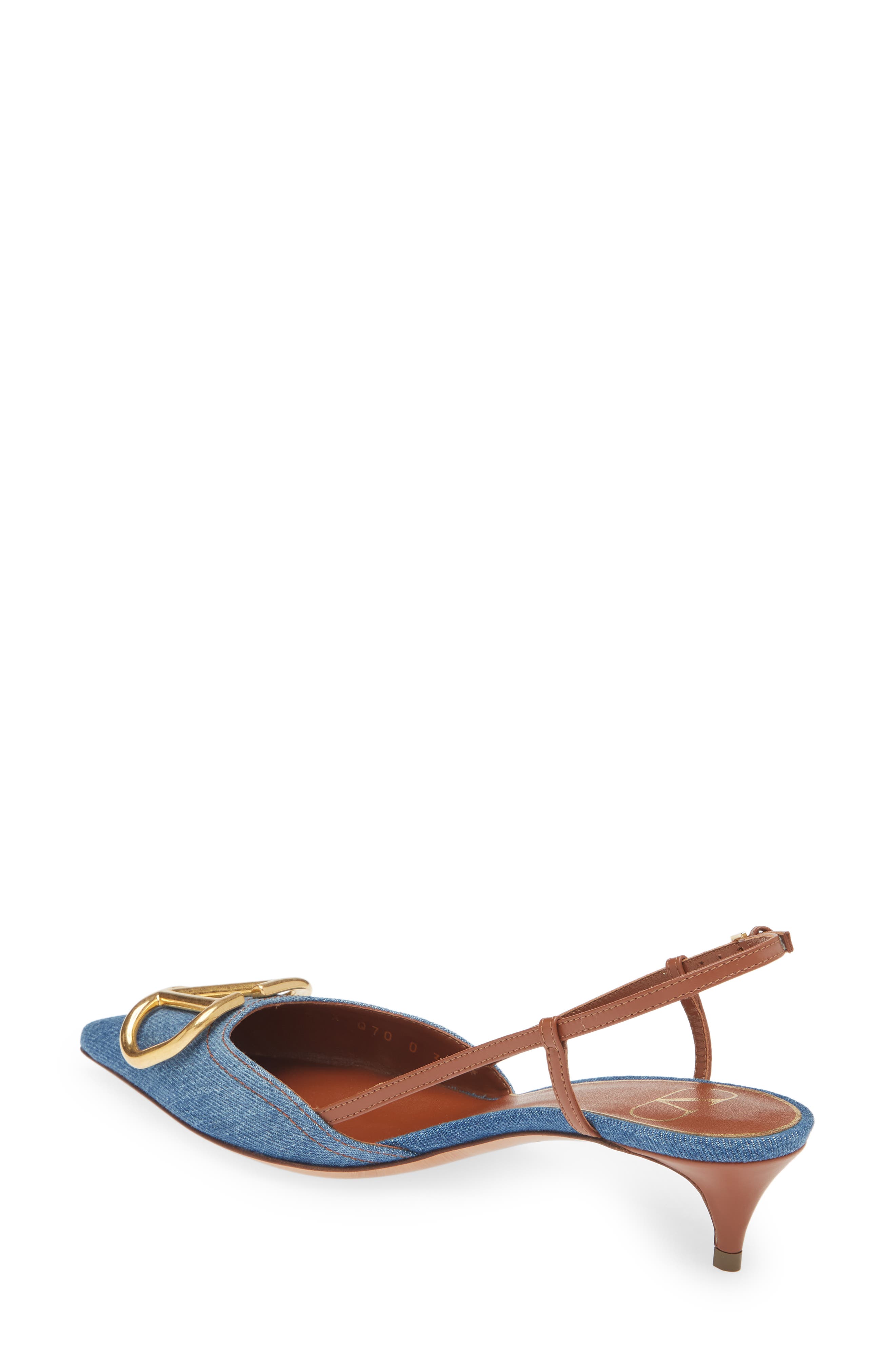 Valentino Garavani VLOGO Pointed Toe Slingback Pump, Alternate, color, 