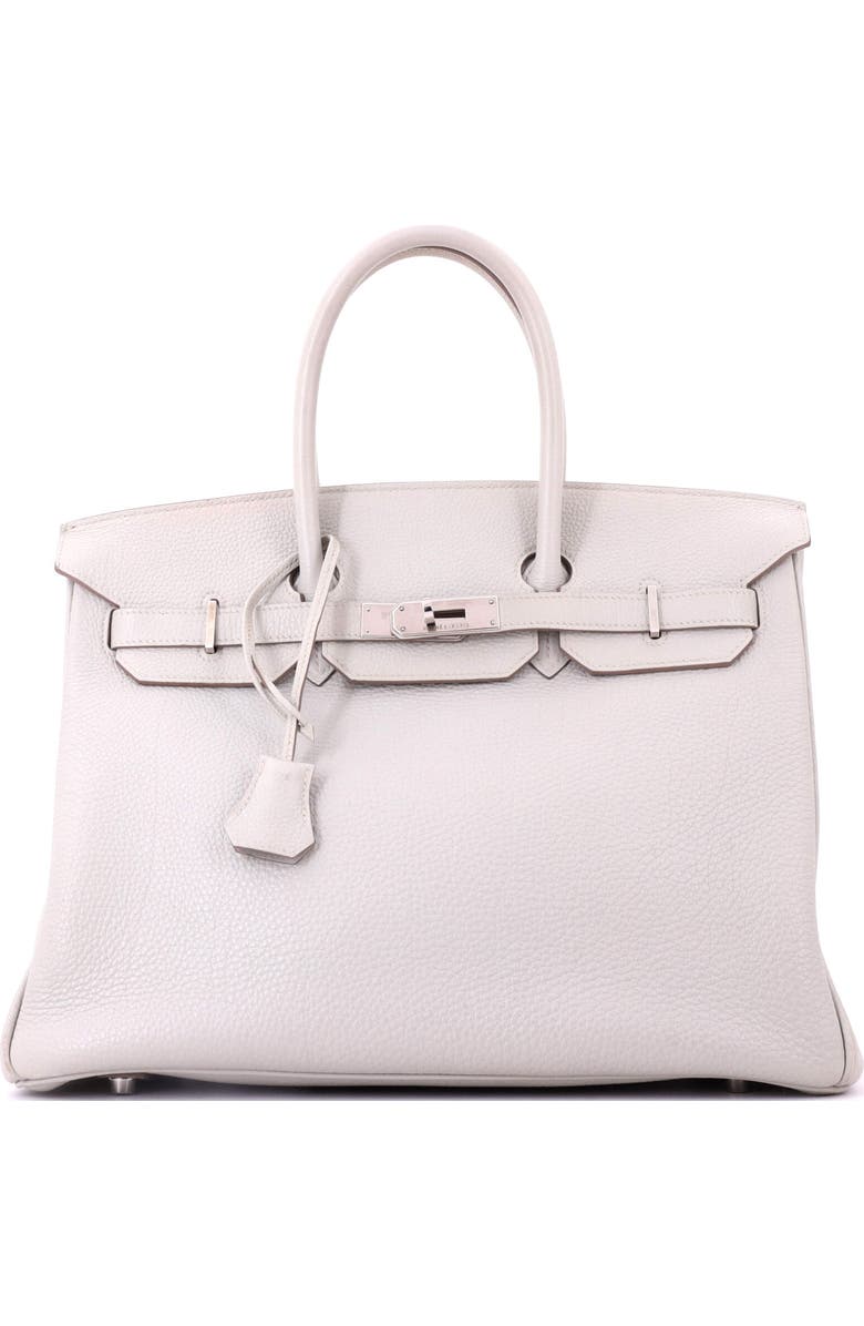 Pre-Owned Hermes Birkin Handbag Grey Togo with Palladium Hardware 35, Main, color, Gris Perle
