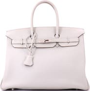 Pre-Owned Hermes Birkin Handbag Grey Togo with Palladium Hardware 35