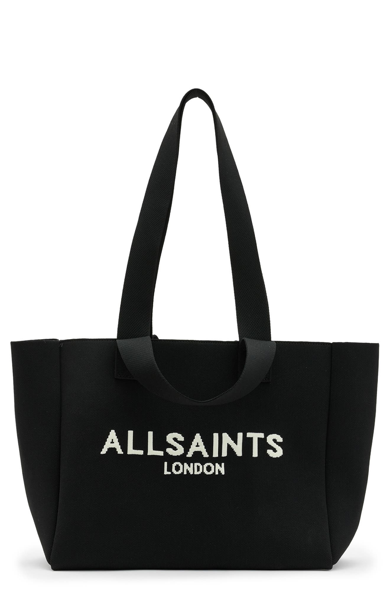 AllSaints Izzy Medium Tote, Main, color, Black