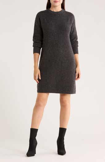 NORDSTROM RACK Textured Stitch Long Sleeve Sweater Dress