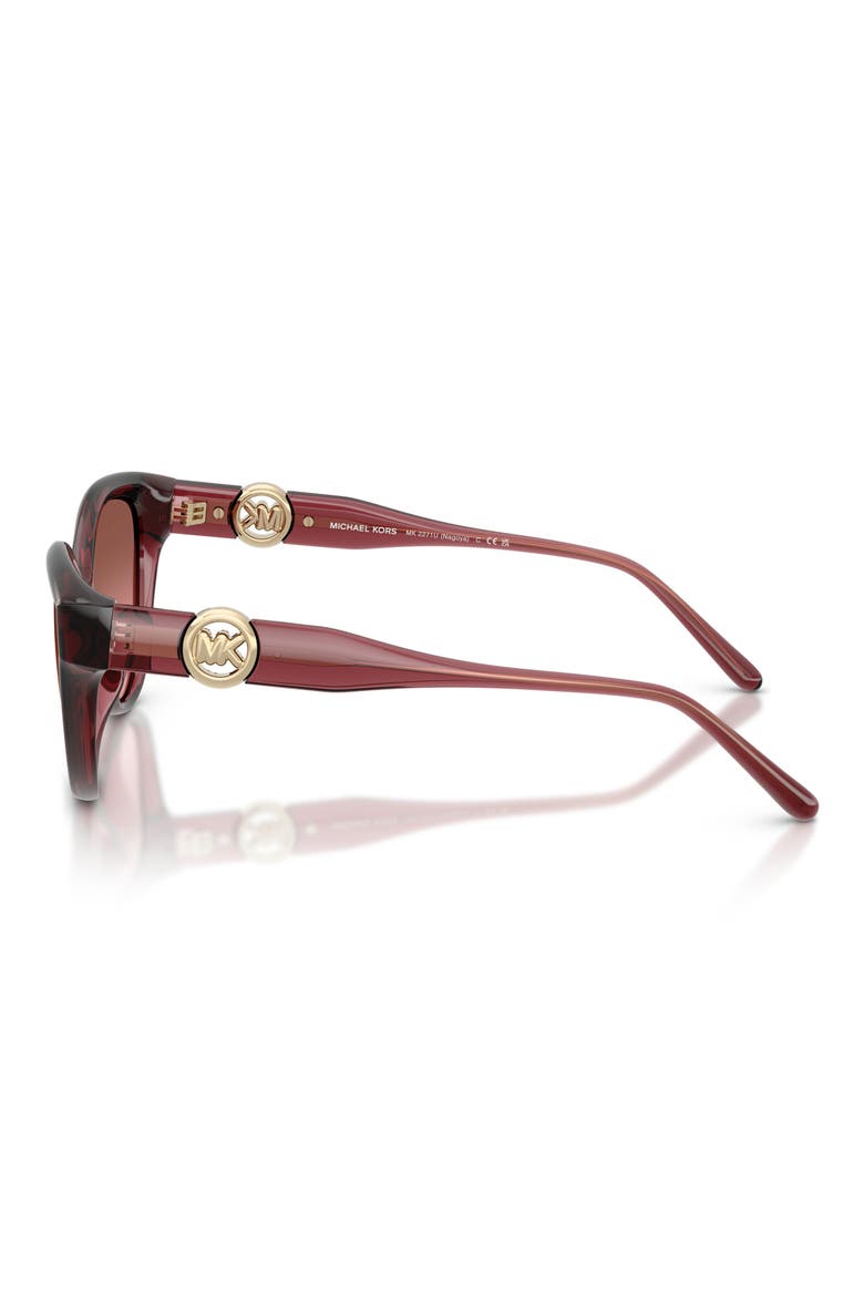 Nagoya 53mm Gradient Cat Eye Sunglasses, Alternate, color, ROSEWOOD / BROWN ROSE GRADIENT