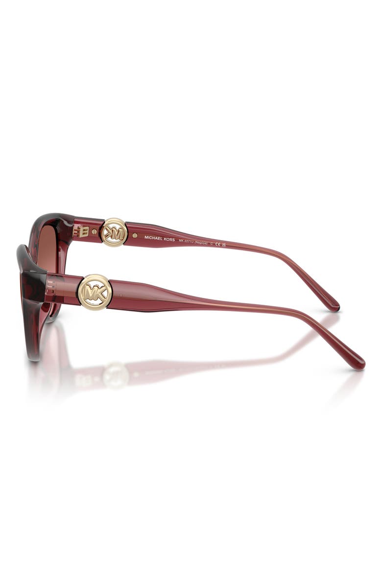 Michael Kors Nagoya 53mm Gradient Cat Eye Sunglasses, Alternate, color, Rosewood / Brown Rose Gradient