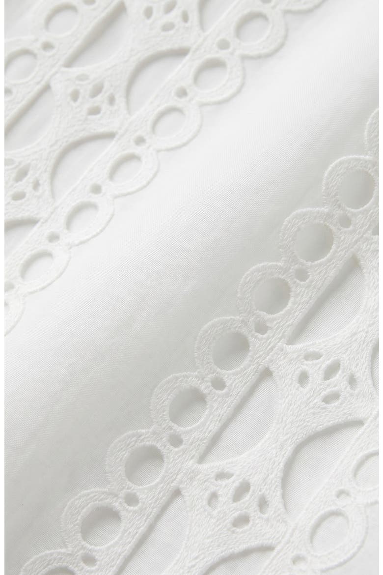 Sleeveless High Neck Lace Overlay Dress, Alternate, color, White