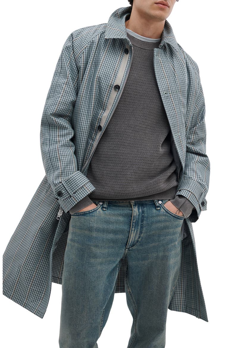 Devin Water Resistant Check Trench Coat (Men) | Nordstrom