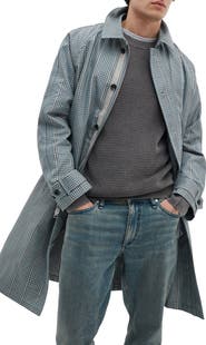 rag & bone Devin Water Resistant Check Trench Coat