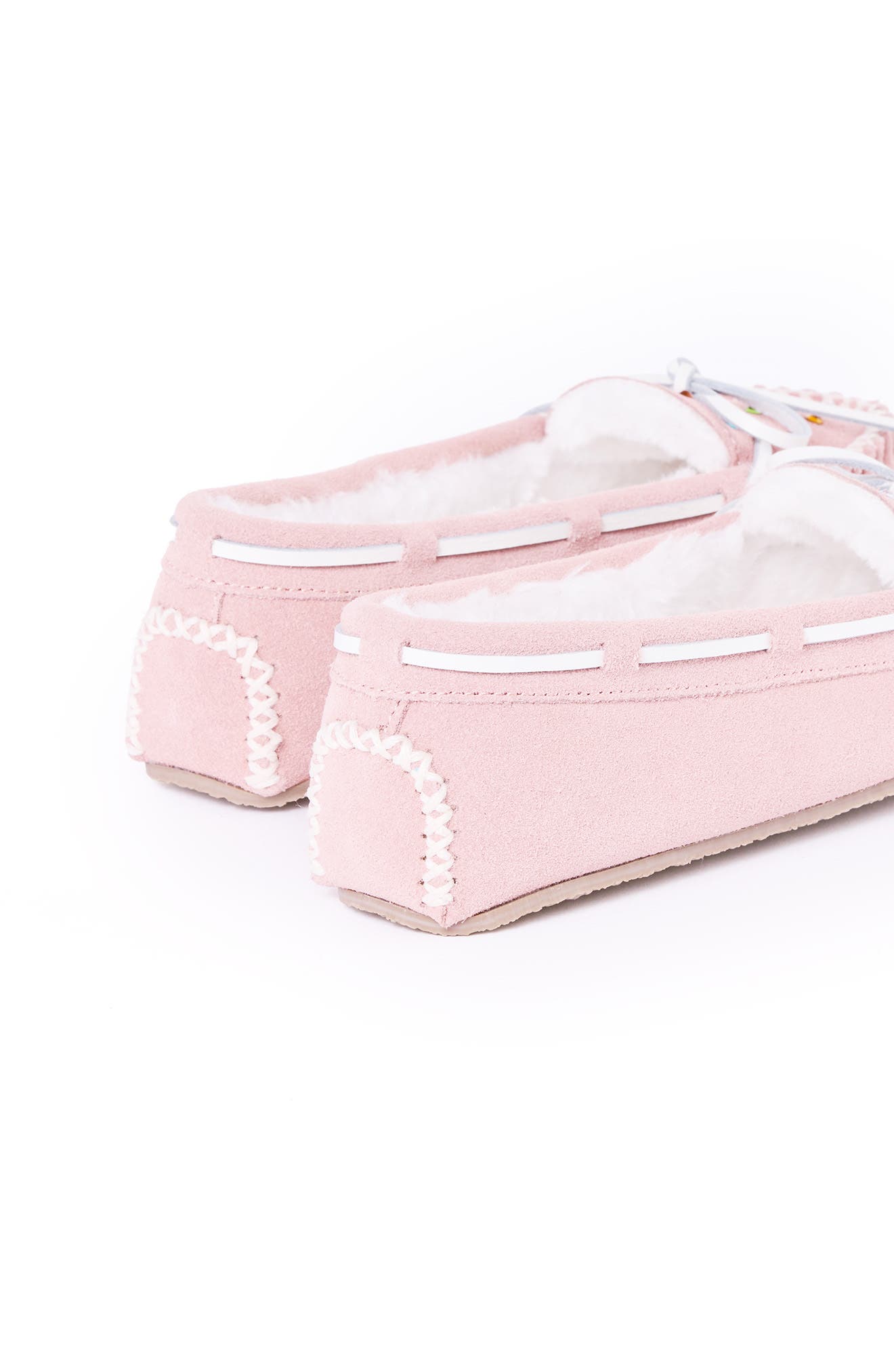 Cally Rhinestone Faux Fur Lined Slipper, Alternate, color, BLUSH