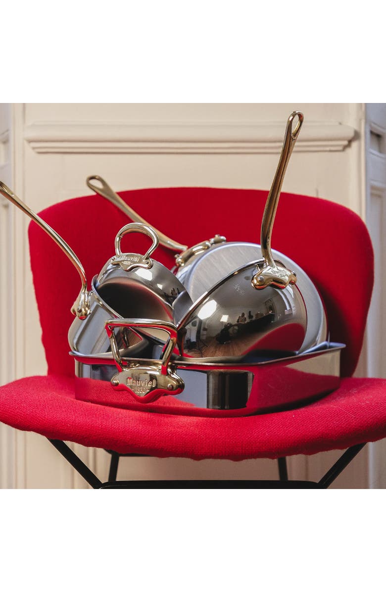 Mauviel M
Cook B 5-Ply Polished Stainless Steel Saute Pan With Lid, And Brass Handle, 3.2-qt, Alternate, color, Silver