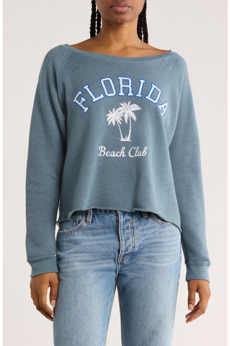 Florida Beach Graphic Sweatshirt, Main, color, BLUE