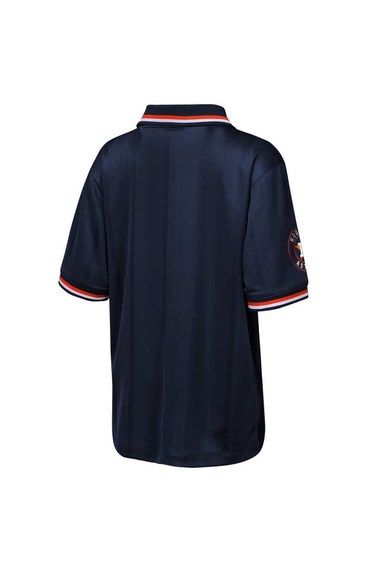 Youth Outerstuff Navy Houston Astros Y2 Tech Stadium Fashion Collar T-Shirt, Alternate, color, Navy