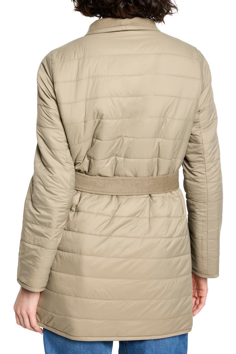 Reversible Belted Coat, Alternate, color, PEWTER