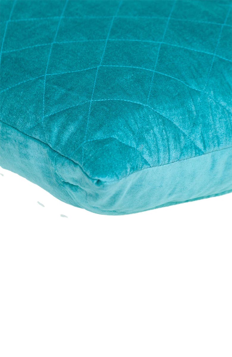 PARKLAND COLLECTION Milo Quilted Throw Pillow, Alternate, color, Aqua