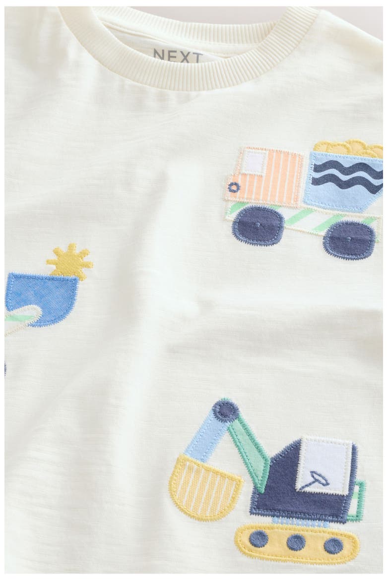 Kids' Digger Appliqué Cotton T-Shirt, Alternate, color, NEUTRAL