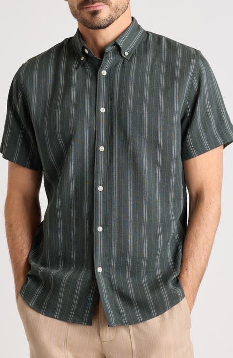 Montauk Slim Fit Striped Short Sleeve Shirt