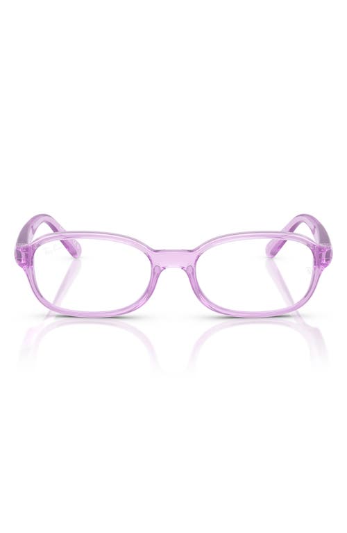 Ray Ban Ray-ban Kids' 46mm Small Pillow Optical Glasses In Transparent Violet