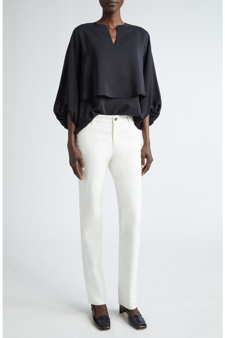 Thompson Waxed Denim Slim Leg Jeans, Alternate, color, WHITE