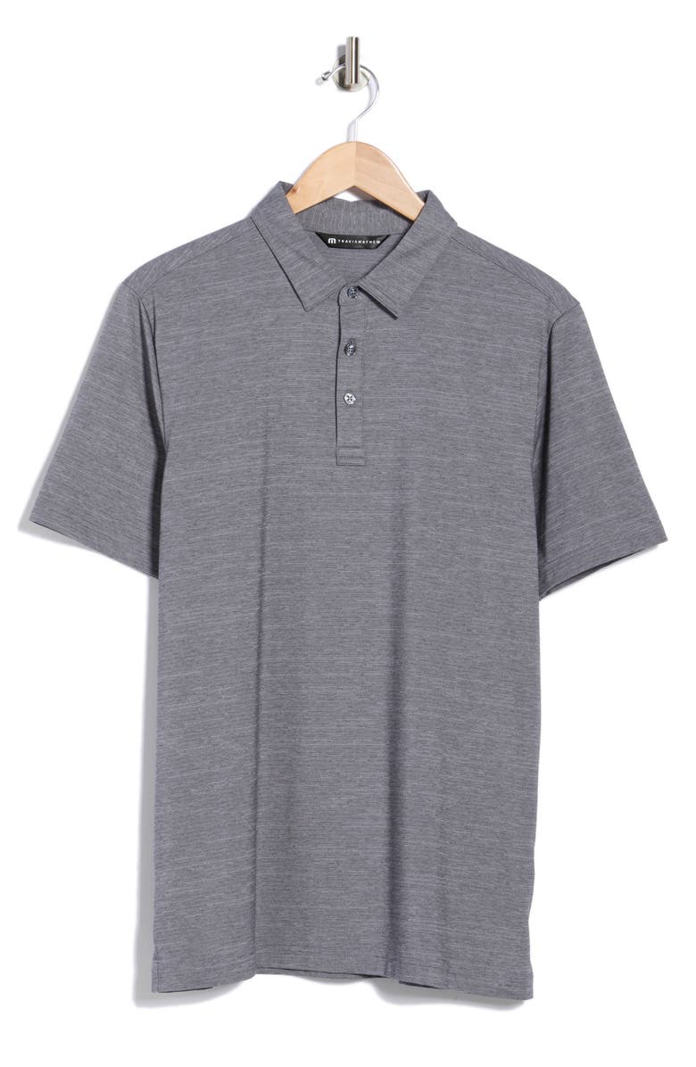 TravisMathew Heathered Polo, Alternate, color, Sleet/ Quiet Shade