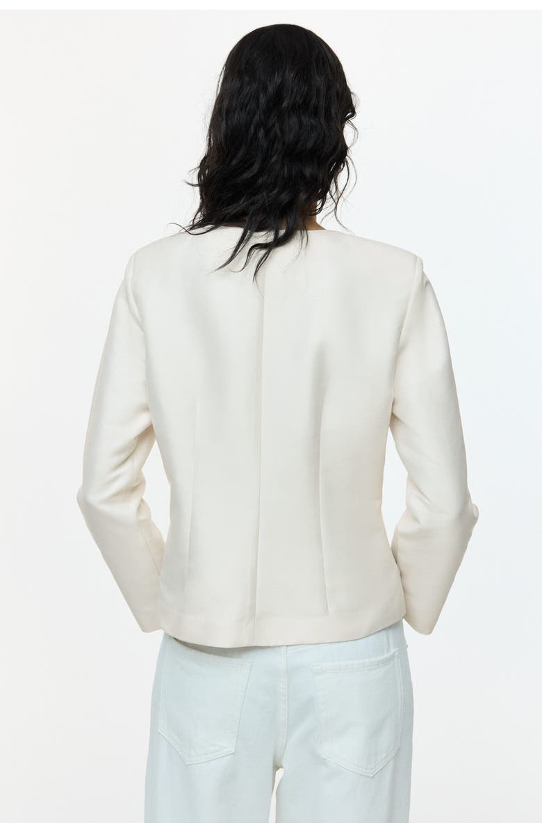 H&M Square-neck Blazer, Alternate, color, Light Beige