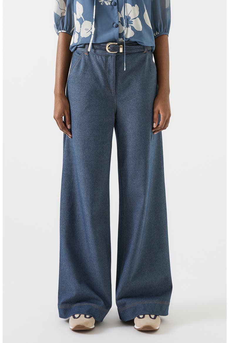Freya Wide Leg Trouser Jeans, Main, color, INDIGO