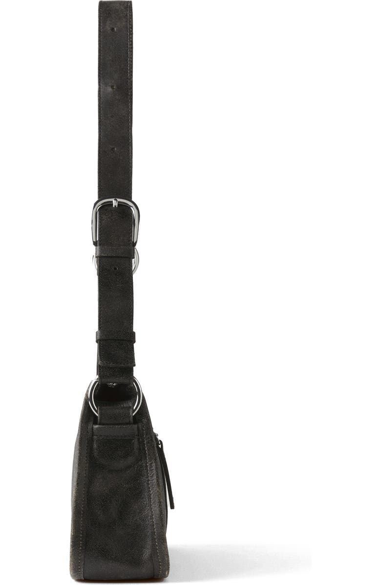 MANGO Leather Shoulder Bag, Alternate, color, Brown