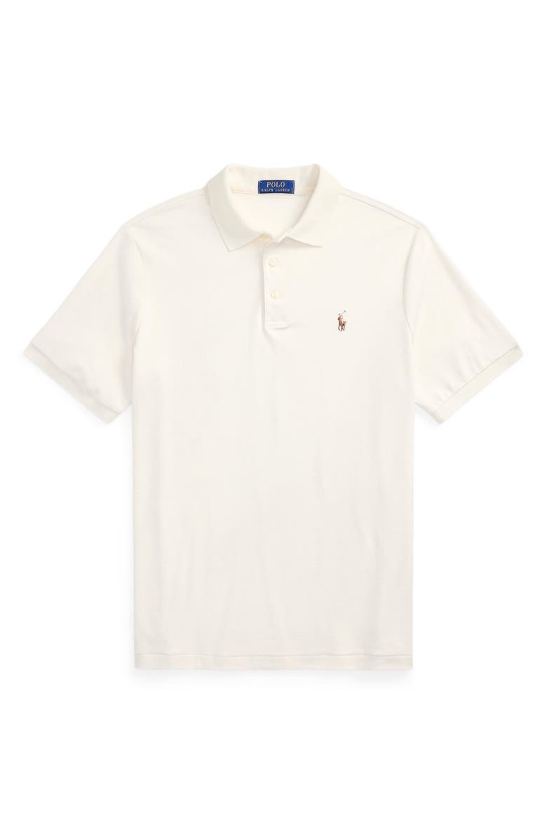 Polo Ralph Lauren Classic Fit Solid Cotton Polo, Alternate, color, Pale Cream