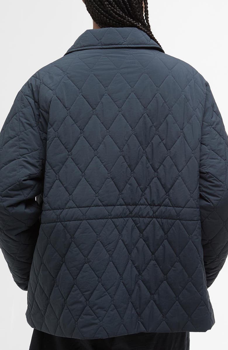 Barbour Clarissa Quilted Jacket, Alternate, color, Dark Navy Rosem