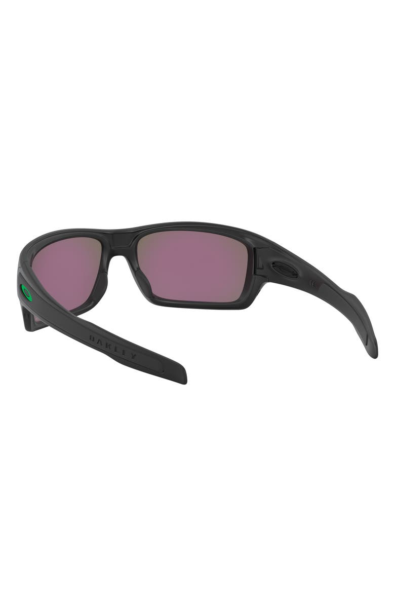 Oakley Turbine 65mm Polarized Oversize Rectangular Sunglasses, Alternate, color, Matte Black