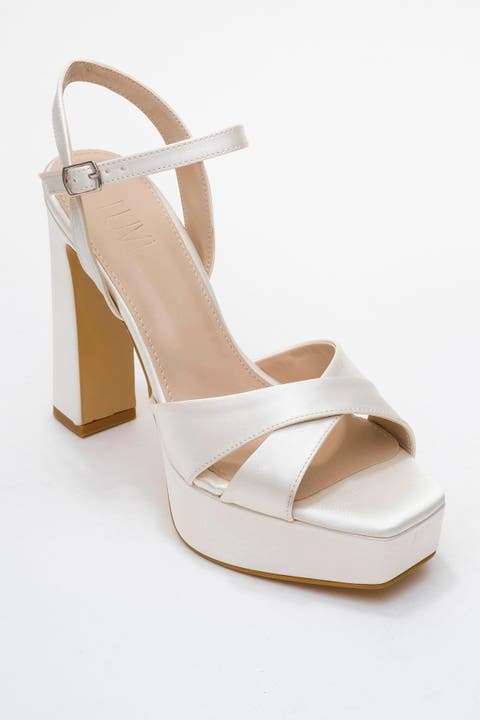 Yulia Cross-Strap Platform Heel Sandal