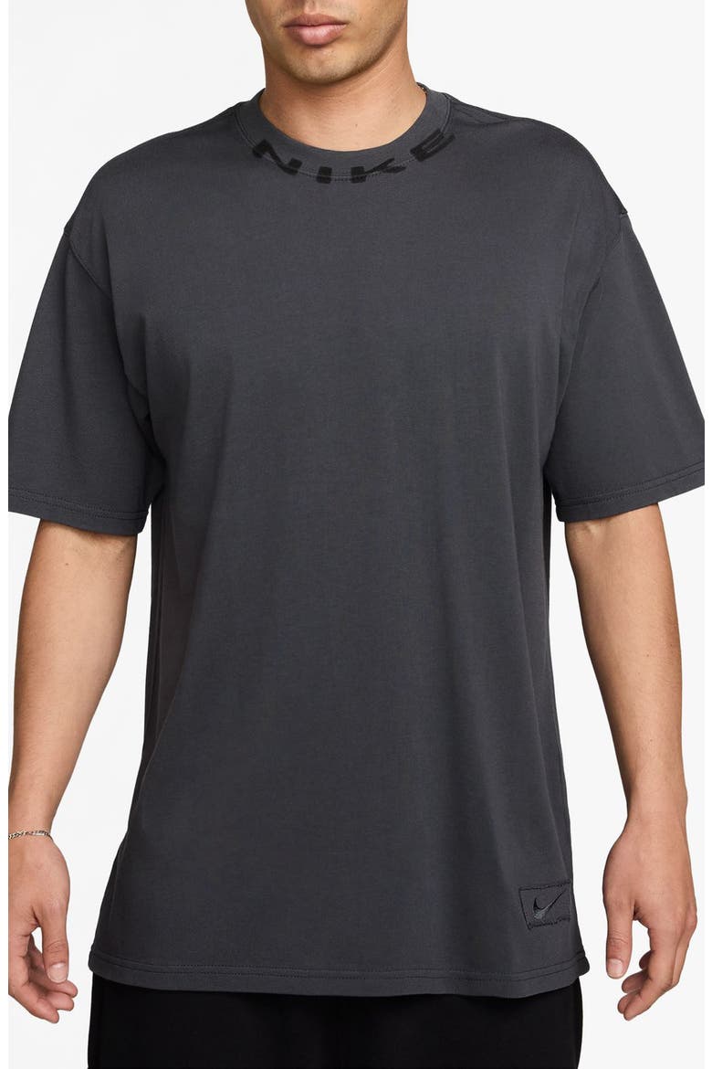 Sportswear Collar Print T-Shirt, Main, color, ANTHRACITE