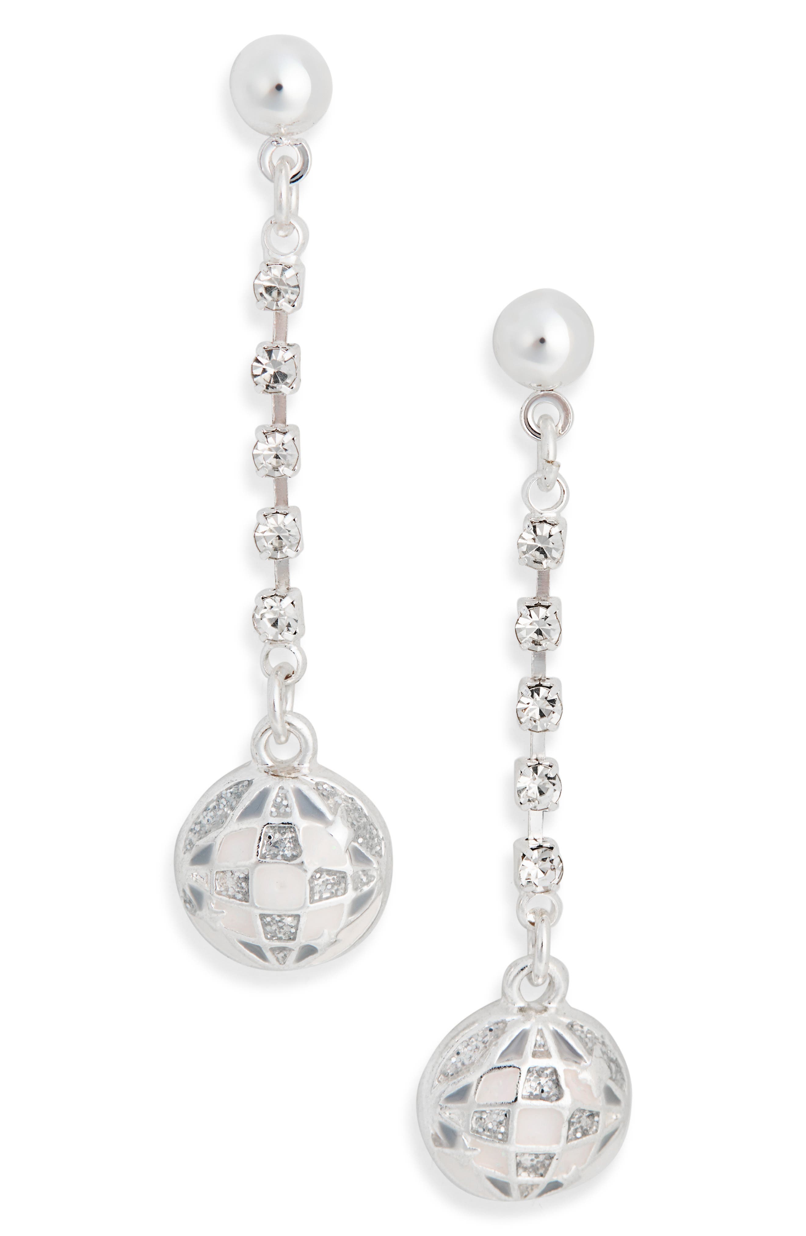Leith Disco Ball Drop Earrings