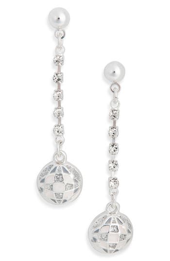 Leith Disco Ball Drop Earrings In Silver